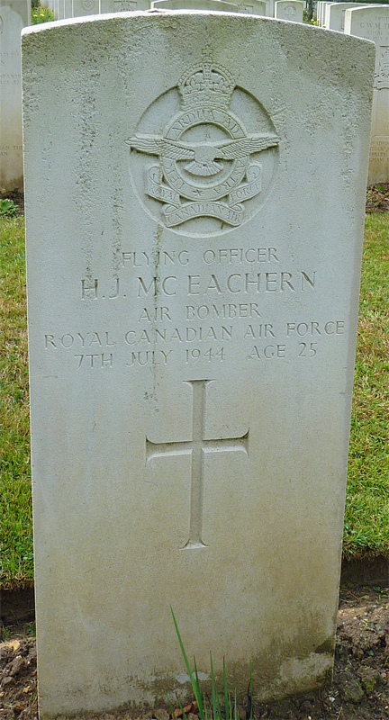 F/O Hector Joseph McEachern<br/><br /><br />died July 7th, 1944